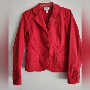TALBOTS | Vibrant Red Blazer | Size 4